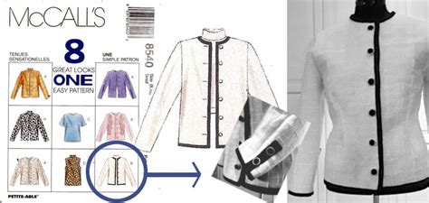 chanel jacket pattern sewing|Chanel style jacket sewing pattern.